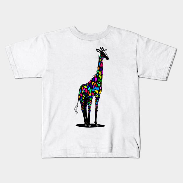 giraffe Kids T-Shirt by myepicass